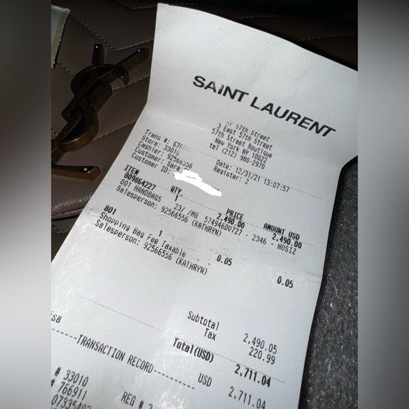 YSL taupe quilted medium loulou bag - Picture 13 of 13